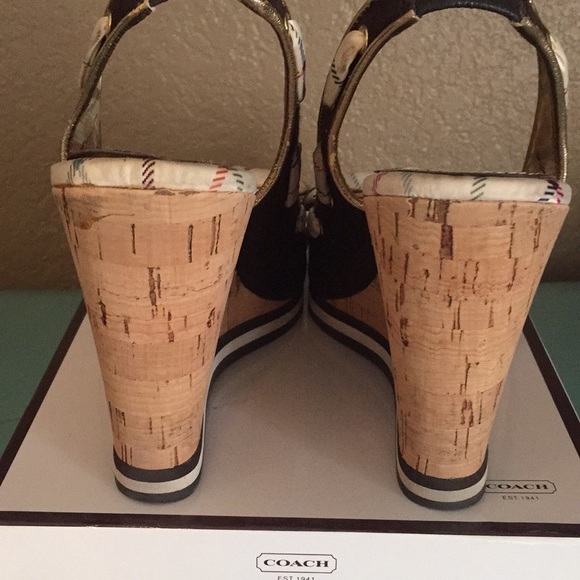 Coach wedges, twirling cotton twill - Picture 3 of 7